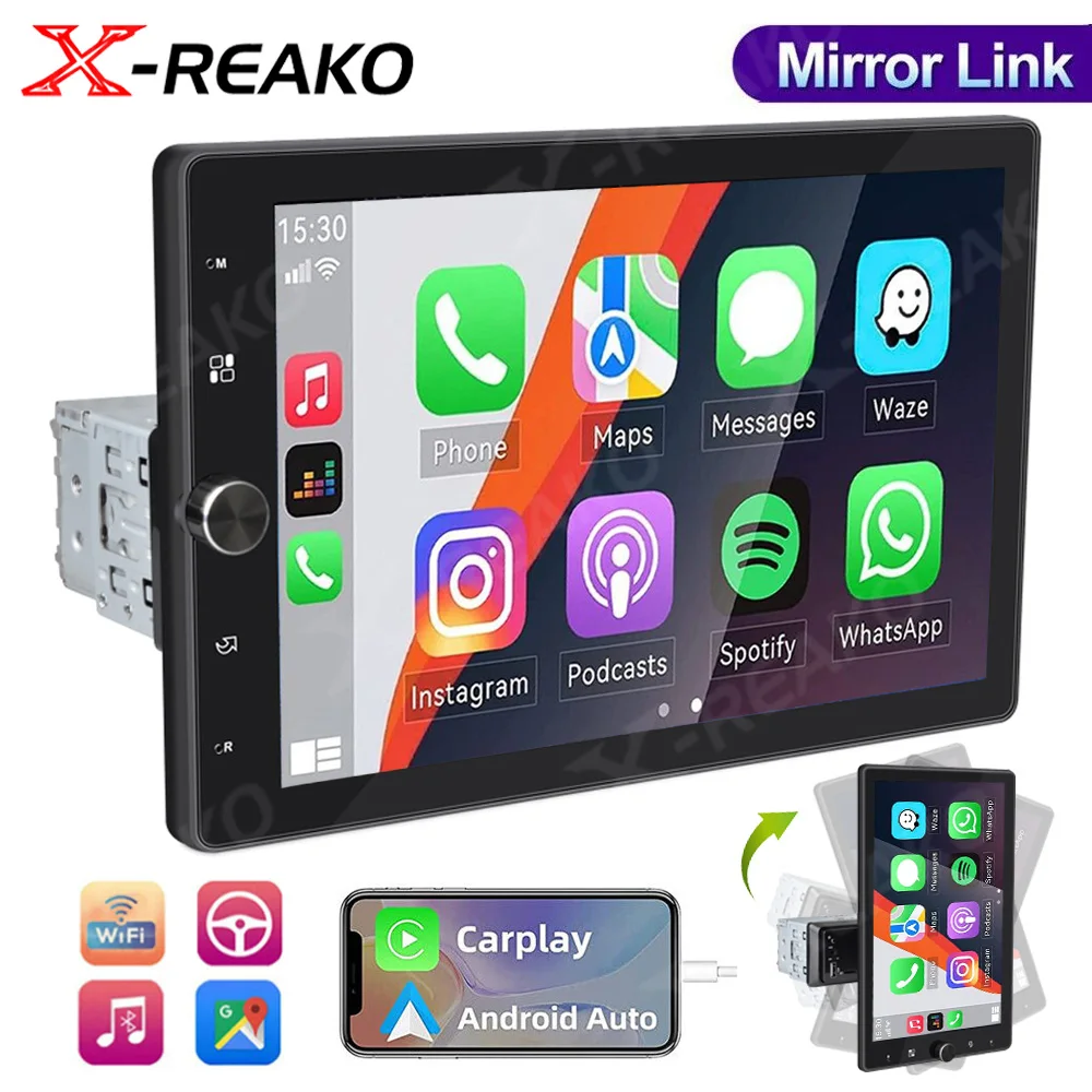 

X-REAKO Car Android MP5 плеер 10 дюймов 360 Съемный экран стерео радио аудио GPS антенна DVR камера автомобильные аксессуары универсальные