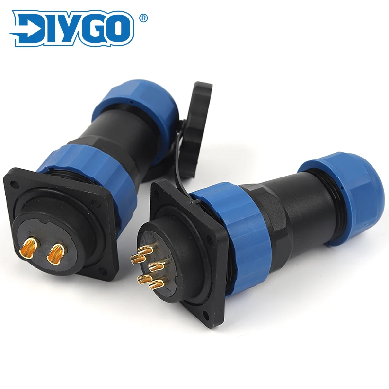 Прямоугольный панельный водонепроницаемый разъем SP28 IP68 с 4 отверстиями, 2-26 контактов, вилка «сделай сам», разъем для провода питания