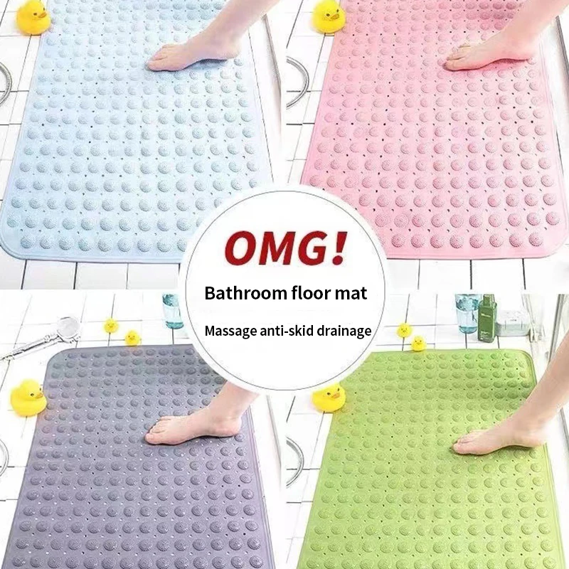 

Non Slip Bathroom Shower Mat PVC Safety Suction Bath Toilet Foot Pad Child Older Anti Falling Floor Rug Environmental Tasteless