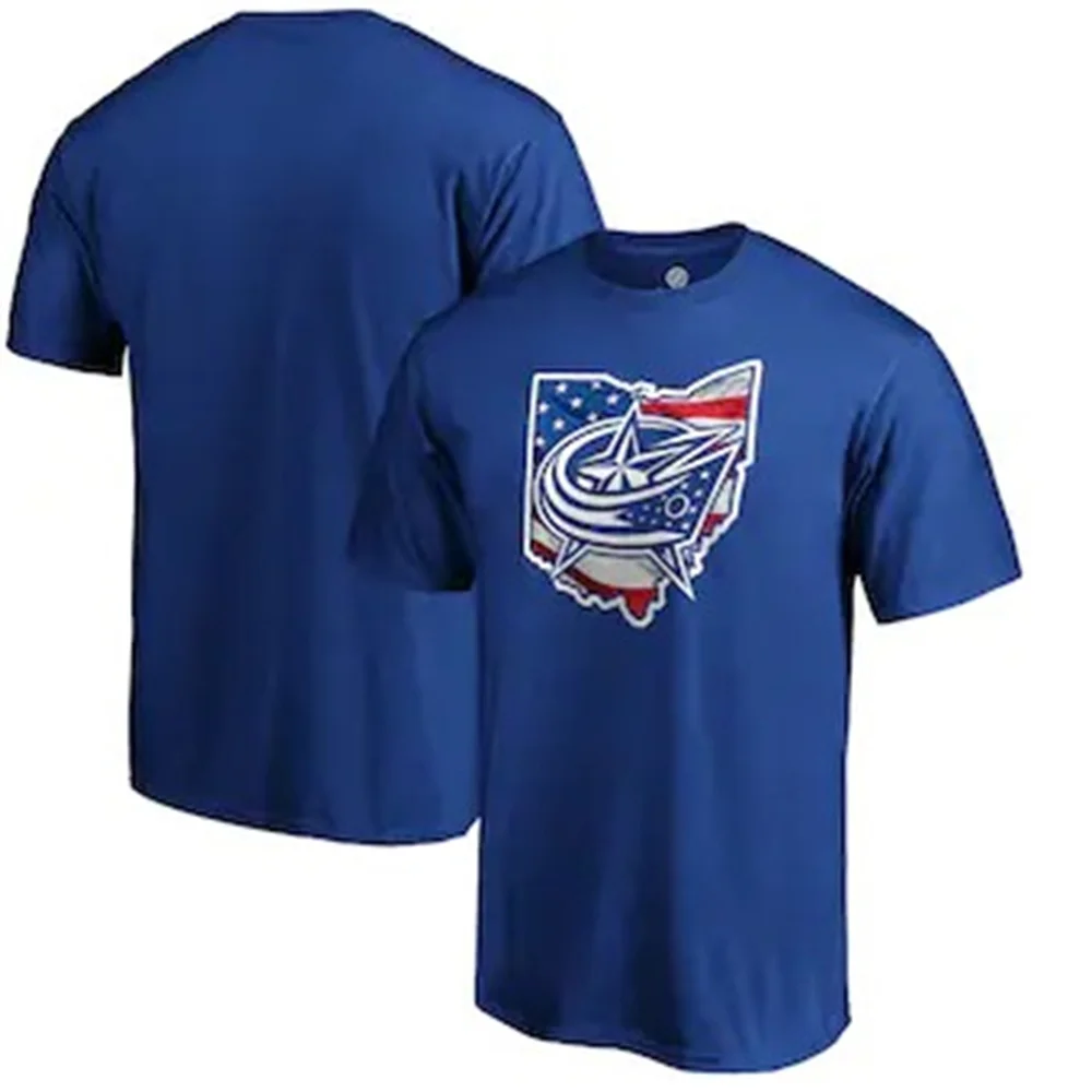 

Blue white red black team sports 3D printed top T-shirt 2022 hockey Harajuku xxs-6xs extra large men's shirt