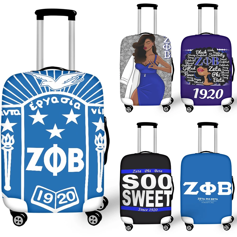 

Zeta Phi Beta Protective Traveling Luggage Cover Thicken Travel Accessory Luggage Case Anti-Dust Covers for 18-32 Inch Suitcase