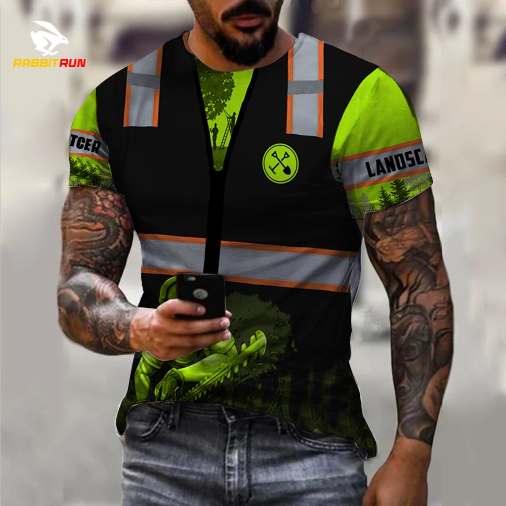 

Футболка мужская с коротким рукавом, модная одежда для отдыха, Большие футболки с принтом для гардениров, для бетона, лето