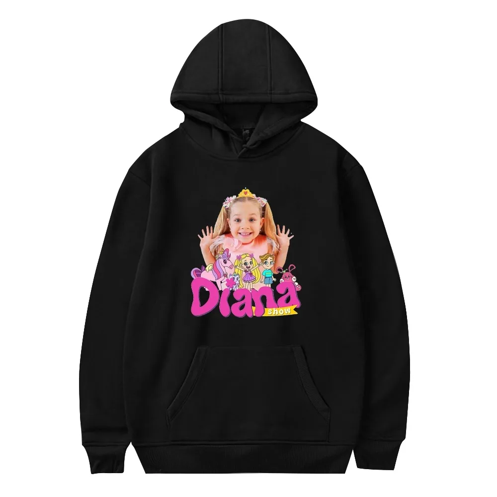 

2022 The Kids Diana Show Cartoon Hoodie Long Sleeve Men Women Sweatshirt Children Casual Style Funny Clothes