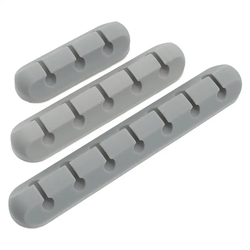 

3pcs Silicone USB Organizer Cable Holder Cable Winder Desktop Tidy Management Clips Holder for Keyboard Headphone Wire Organize