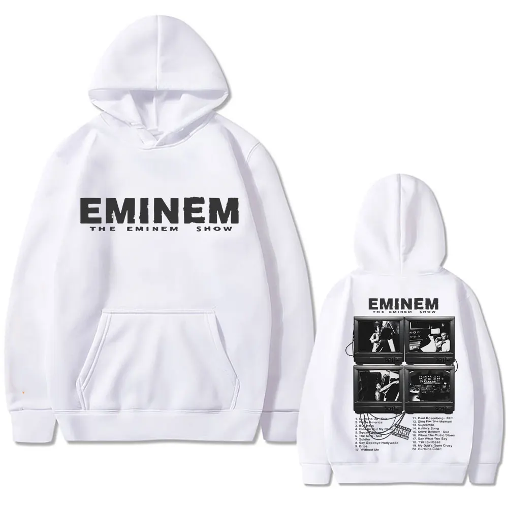 Фото Худи Rapper Eminem с графическим изображением музыкального альбома, подарок для фанатов, мужская и женская винтажная Толстовка большого размера, Мужская модная уличная одежда №5