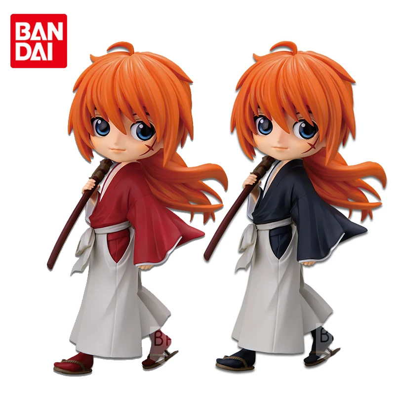 

BANDAI подлинный Q Posket Rurouni Kenshin HIMURA KENSHIN аниме экшн-фигурка Коллекционная модель украшения подарки игрушки для детей