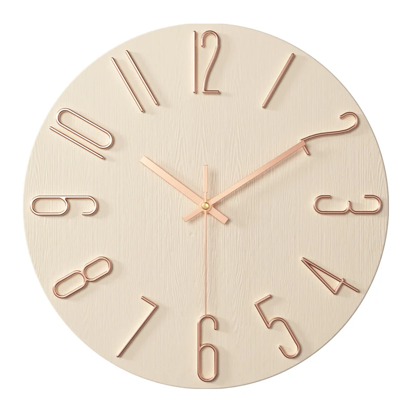 

Настенные часы, настенные домашние часы для гостиной, новинка 2022, простые часы, сетчатые красные модные кварцевые часы, беззвучные, с бесплатным дыроколом