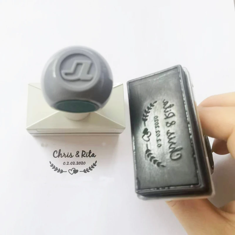 

50x20 mm Custom Personalized Wedding Invitation Stamp Wedding Stamp Self-Inking invitation stamp on Envelope