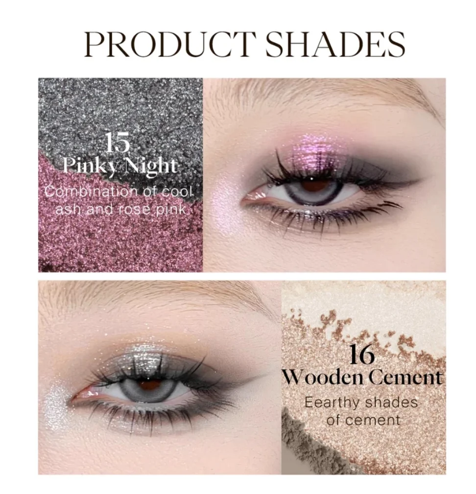 Фото Палитра теней для век JOOCYEE EYESHADOW, высокопигментированная, с бриллиантовым блеском, водостойкая, стойкая, матовая, косметика для макияжа №3