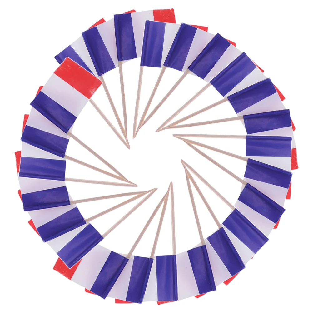 

Flag France Flags Decorative Picks Stick Toothpicktoothpicks Mini Fruit French Solar Outdoor Cake Lights Country Cupcake Labels