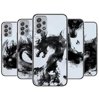 watercolor dragon phone case hull for samsung galaxy a70 a50 a51 a71 a52 a40 a30 a31 a90 a20e 5g a20s black shell art cell cove