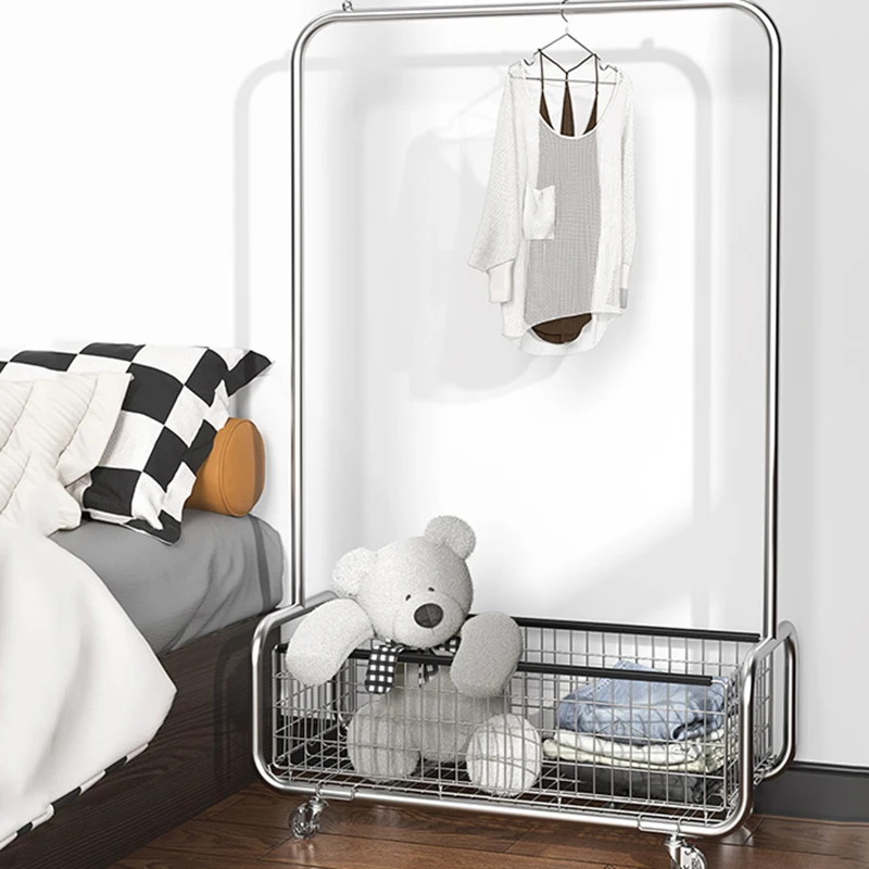 

Space Saving Nordic Clothes Racks Organizer Entrance Hanger Clothing Rack Evening Standing Arara De Roupa Home Furniture WJ35XP