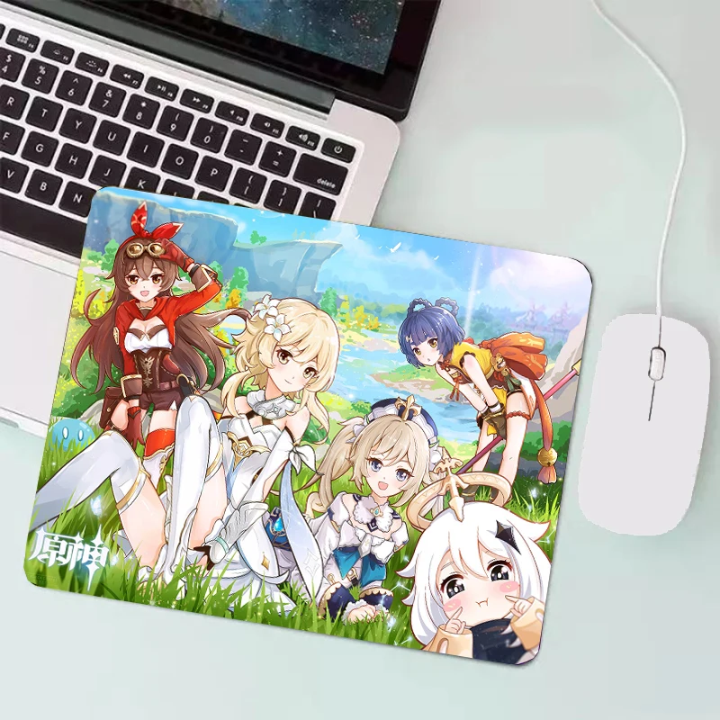 

Pad On The Table Anime Mouse Pad Mouse Computer Gamer Desk Keyboard Mat Cheap Gaming Laptop Small Mousepad Kawaii Genshin Impact