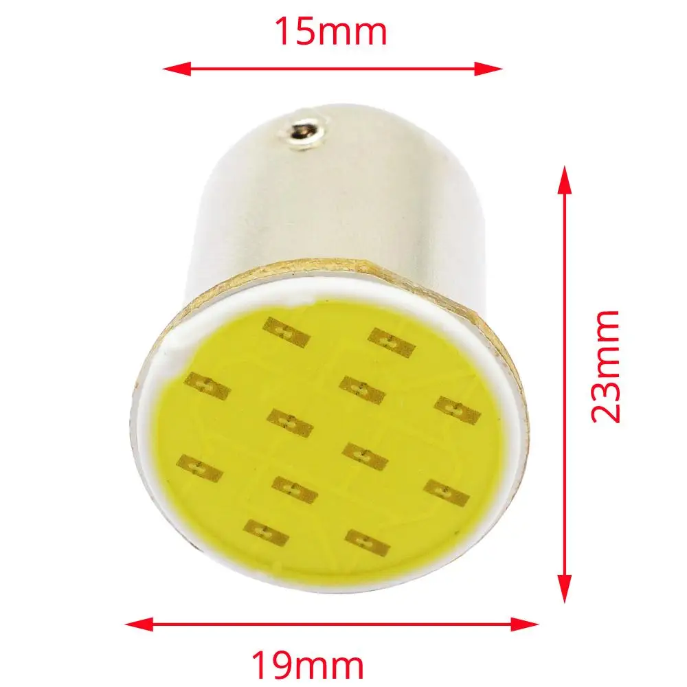 1 шт. BAY15D 1157 LED COB 7000K 12 SMD В сверхъяркая Светодиодная лампа BA15S 1156