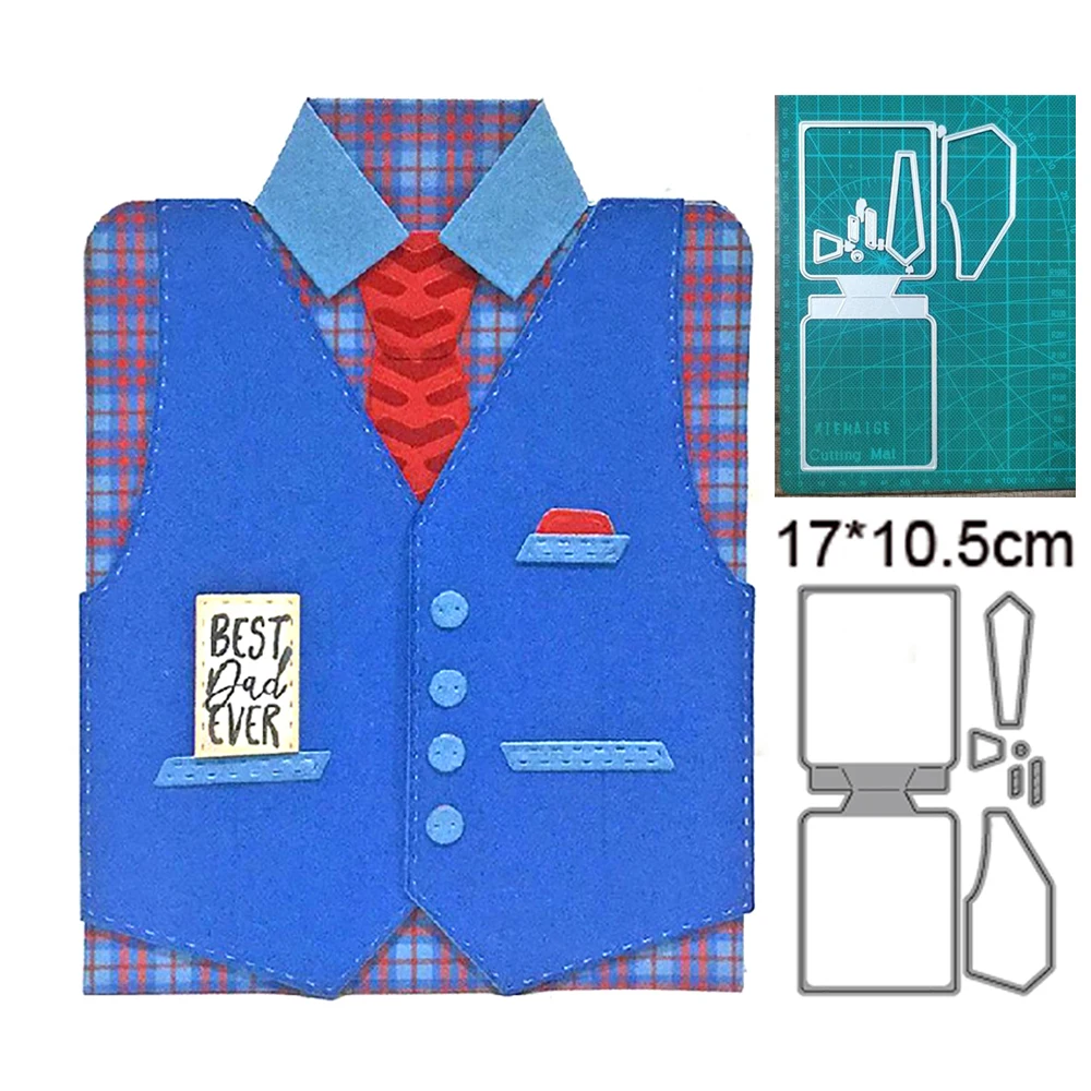 Men Suit Shirt Tie Metal Cutting Dies Scrapbooking New Craft Album Stamps Embossing For Card Making Stencil Frame