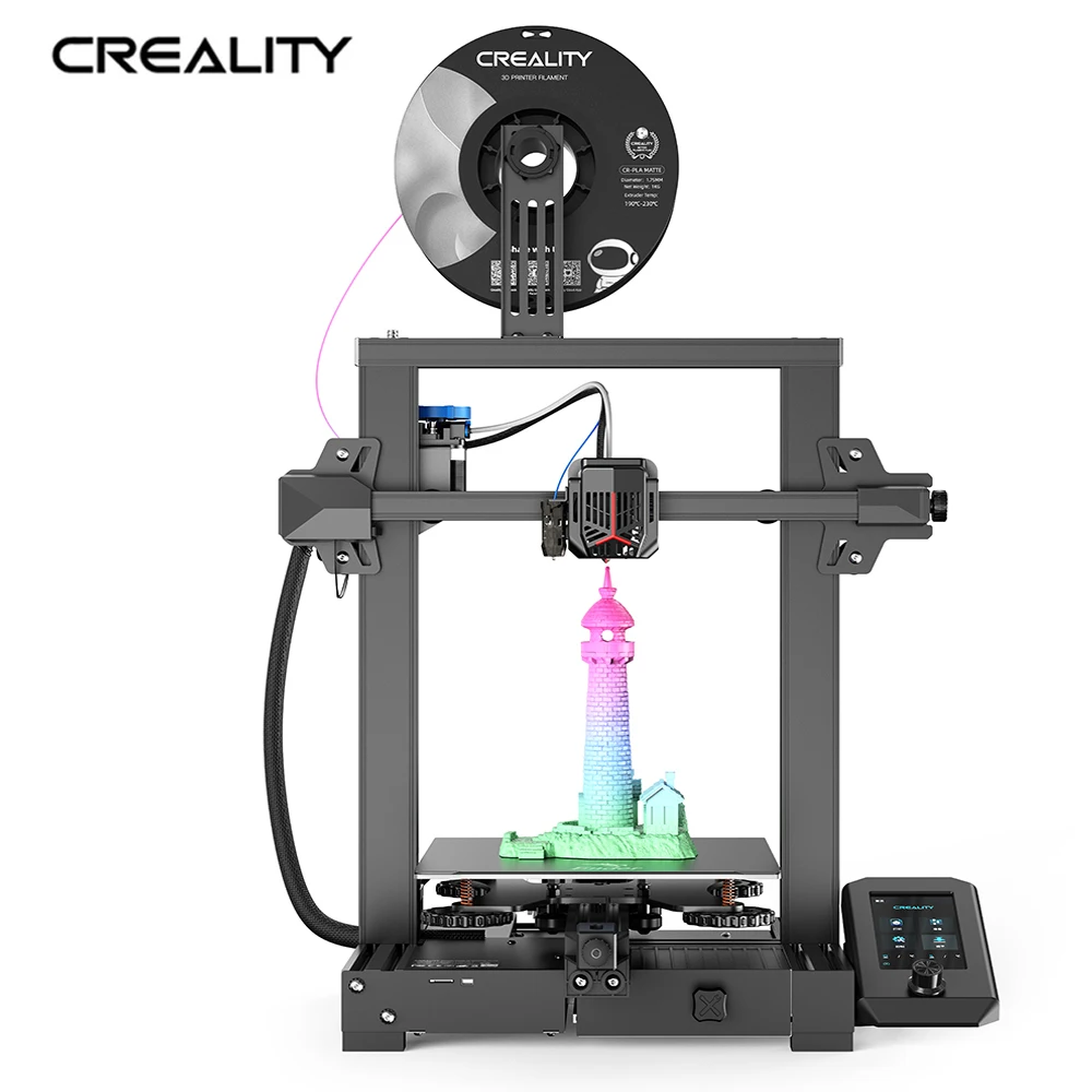 CREALITY 3D Official Ender 3 V2 NEO Printer CR Touch Automatic Bed Full-Metal Bowden Extruder 32-bit Silent MB PC Spring