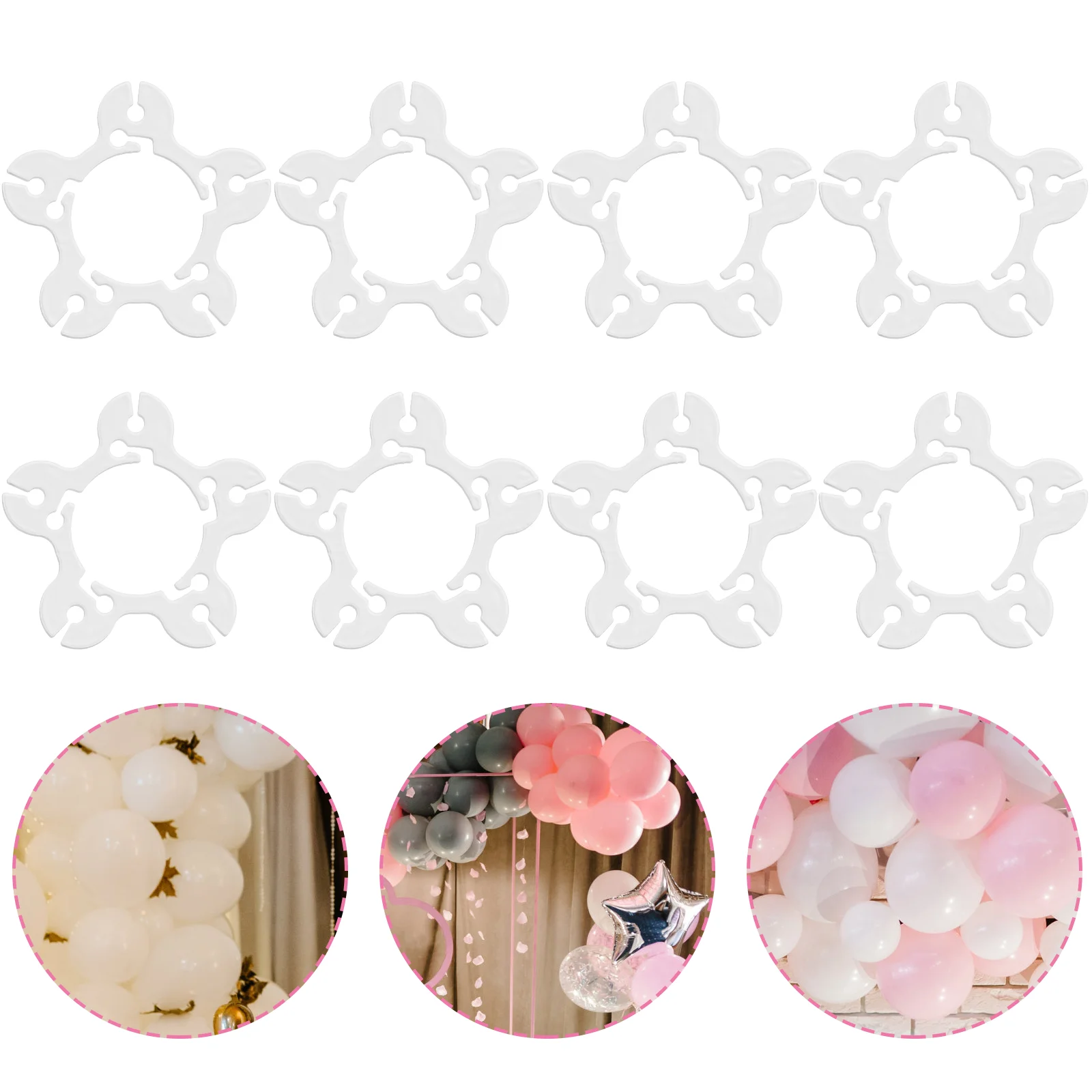 

100 Pcs Balloon Arch Clip Ring Buckle Wedding Decorations Column Party Rings Plastic Fixing Buckles Supports Stand