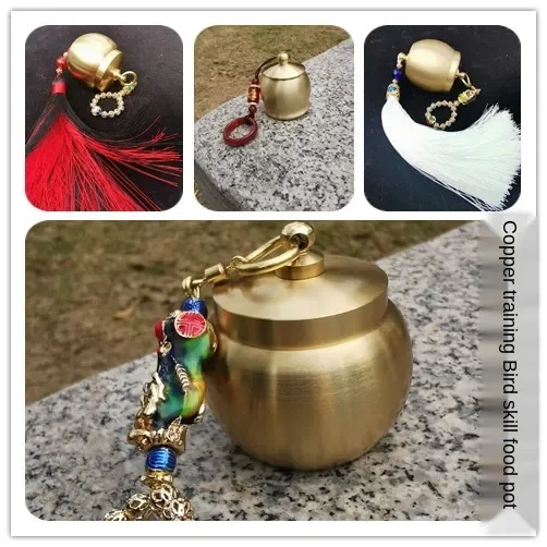 

Медный резервуар для кормления птиц с крышкой