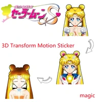 anime 3d sailor moon transform motion holographic ransform sticker action pattern collection waterproof decor magic stickers