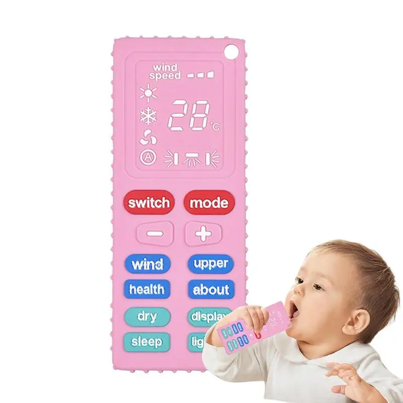 

Baby Remote Control Toy Teether Toy For Babies Silicone Baby Teething Toys Baby TV Remote Toy Soft And Safe Silicone For Babies