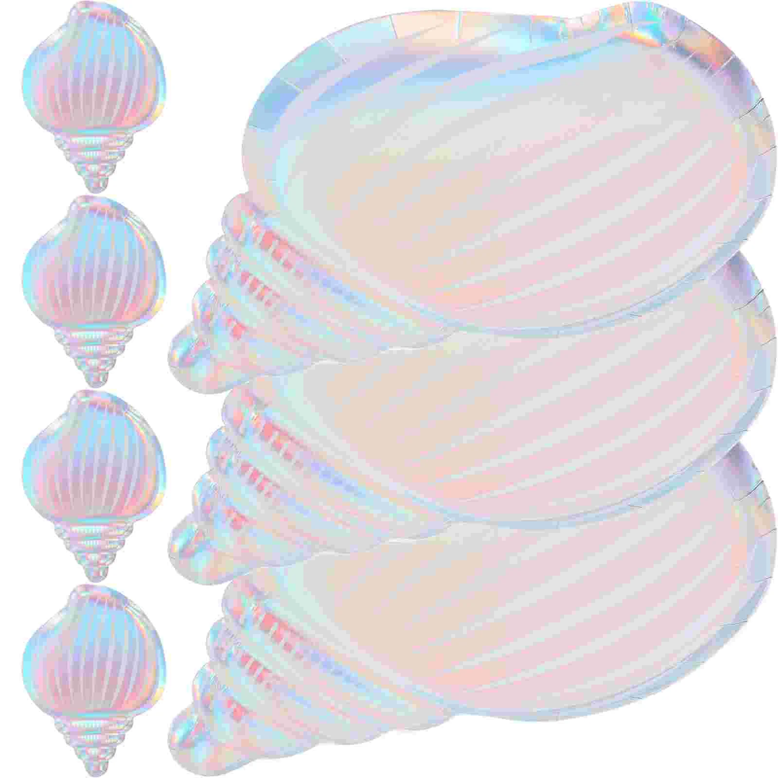 

Conch Shell Paper Plates Disposable Cake Plates Themed Party Snack Fruit Dessert Dry Nut Plate Dining Table Garbage Plate