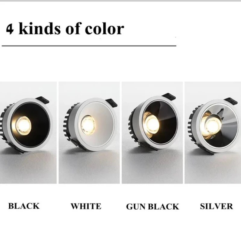 Приглушаемый Встроенный высокий индекс цветопередачи глубокий антибликовый