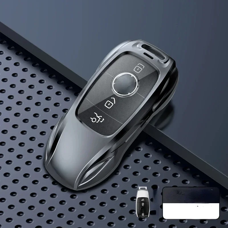 Для Mercedes Benz C E-Class GLC GLA GLB GLS A200 C200, цинковый сплав, Серебряный автомобильный брелок, безключевой корпус, аксессуары для автомобиля