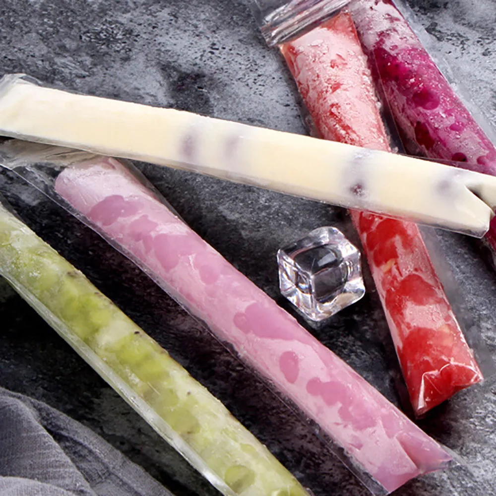 

Popsicle Bags Disposable Popsicle Molds Bags, DIY Popsicle Freezer Bags, Suitable for Healthy Snacks