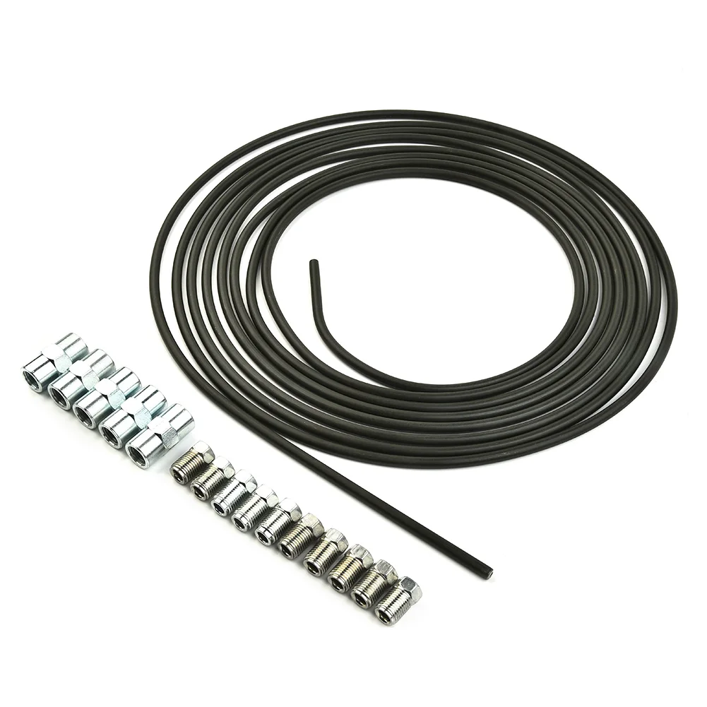 

Universal 5m Brake Line Brake Pipe Steel Copper-plated + Plastic-coated 4.75mm&10 Screw Connections & 5 Connectors Brake Lines