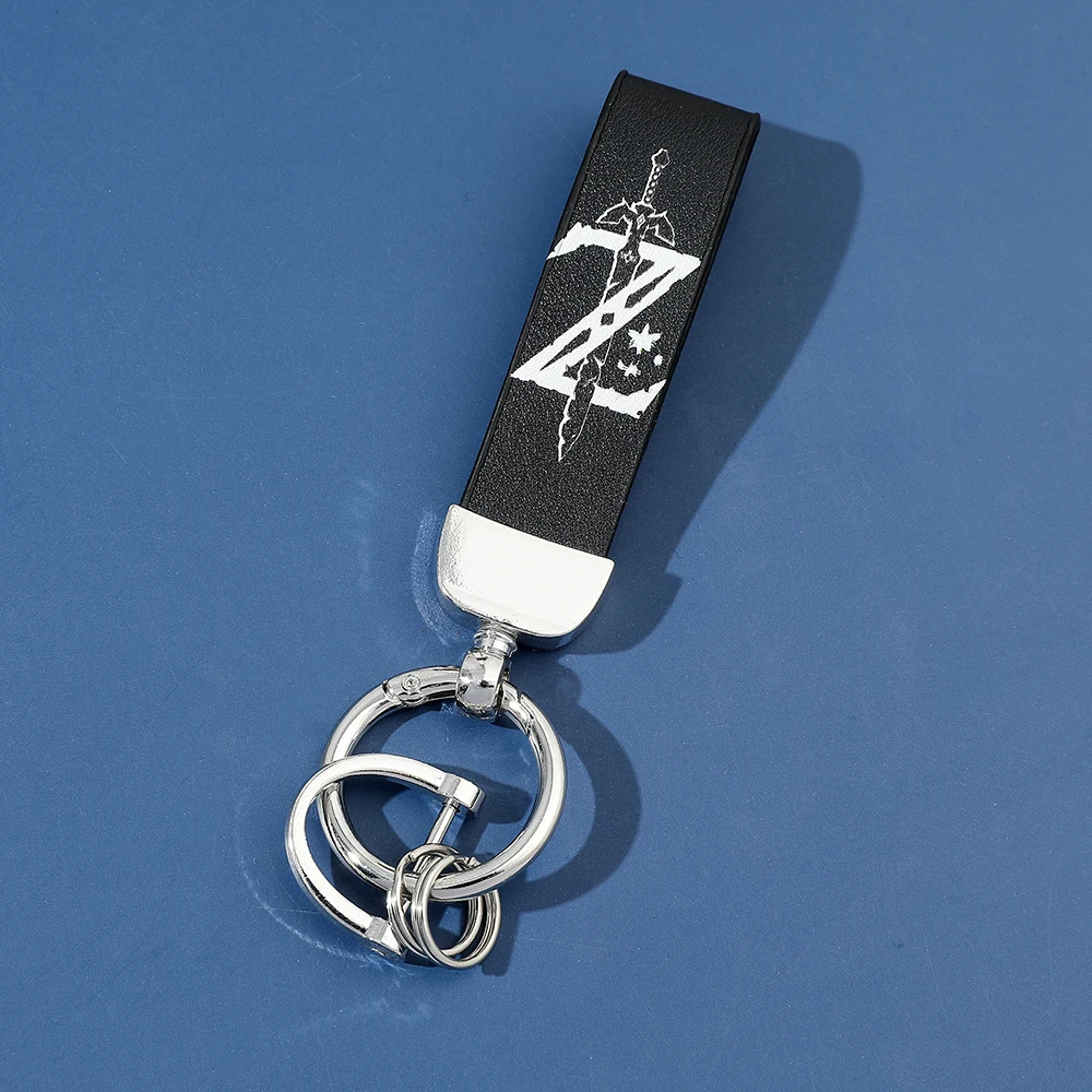 

Game The Legend of Zelda Leather Keychain Letter Z Fashion Creativity Keyrings for Car Key Backpack Accessories Kids Toys Gifts