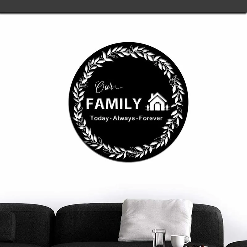 

Family Wall Decor Metal Wall Art Our Family Today Alway Forever House Decor Home Living Room Interior Decoration Metal Art