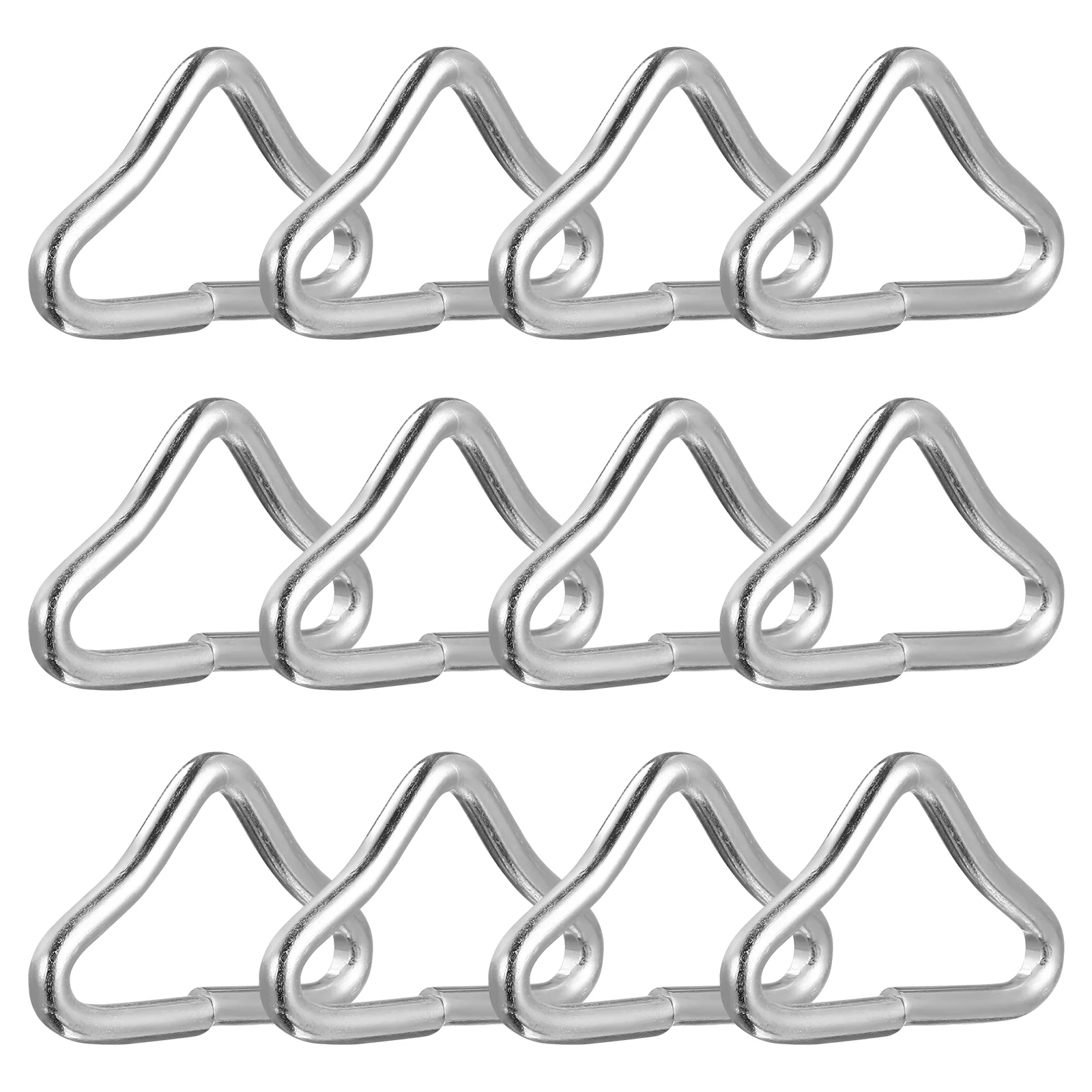 

20pcs Silvery Triangle Rings Buckle V-rings for Trampoline Replacement Parts