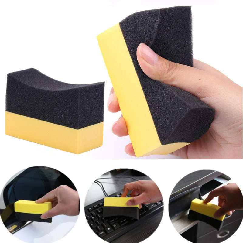 

Waxing Sponge Multifunctional Waxing Cleaning Tool Corner Wipe Clear Residual Wax Car Interior Cleaning Polishing Sponge Brush