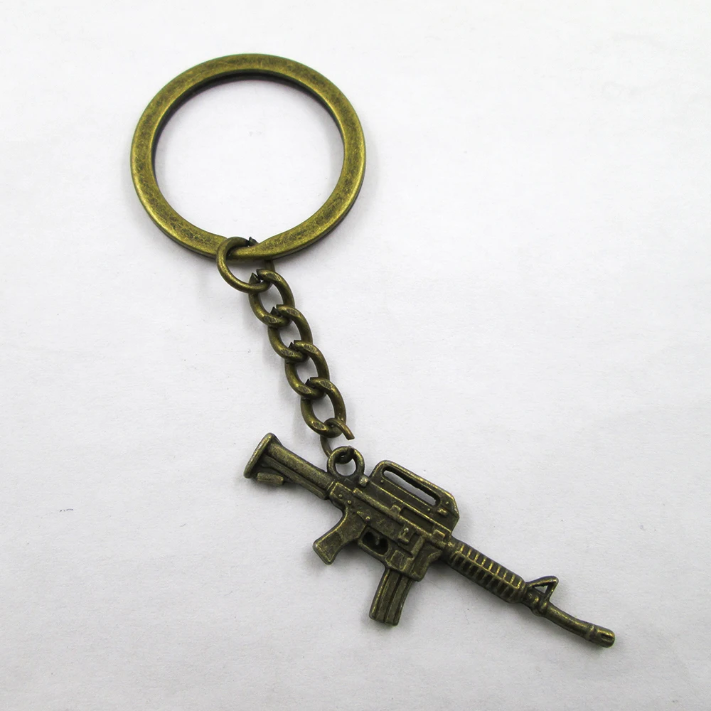 3 шт./лот античный бронзовый 3D подвесной пистолет 45x16 мм брелок с лучшей оборкой, подарок на день рождения, подвесной брелок
