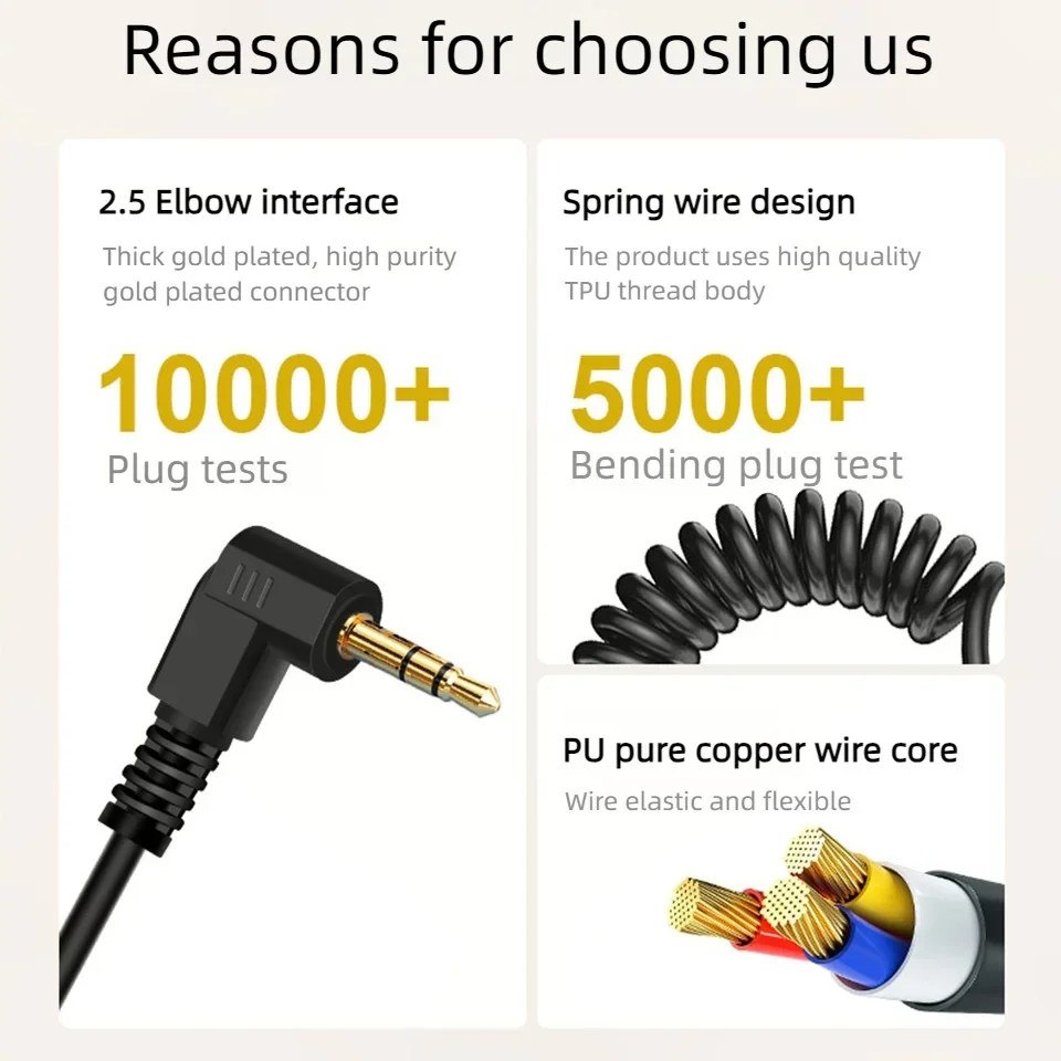 Соединительный кабель затвора 2 5 мм 5-C1 для Canon 550D 500D 450D 200D 100D 1300D 1200D 1100D M5 M6 G3X