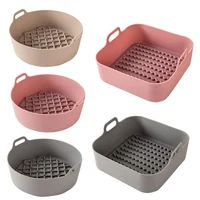 Air Fryers Oven Baking Tray Fried Chicken Basket Mat AirFryer Silicone Pot Round Replacemen Grill Pan Accessories