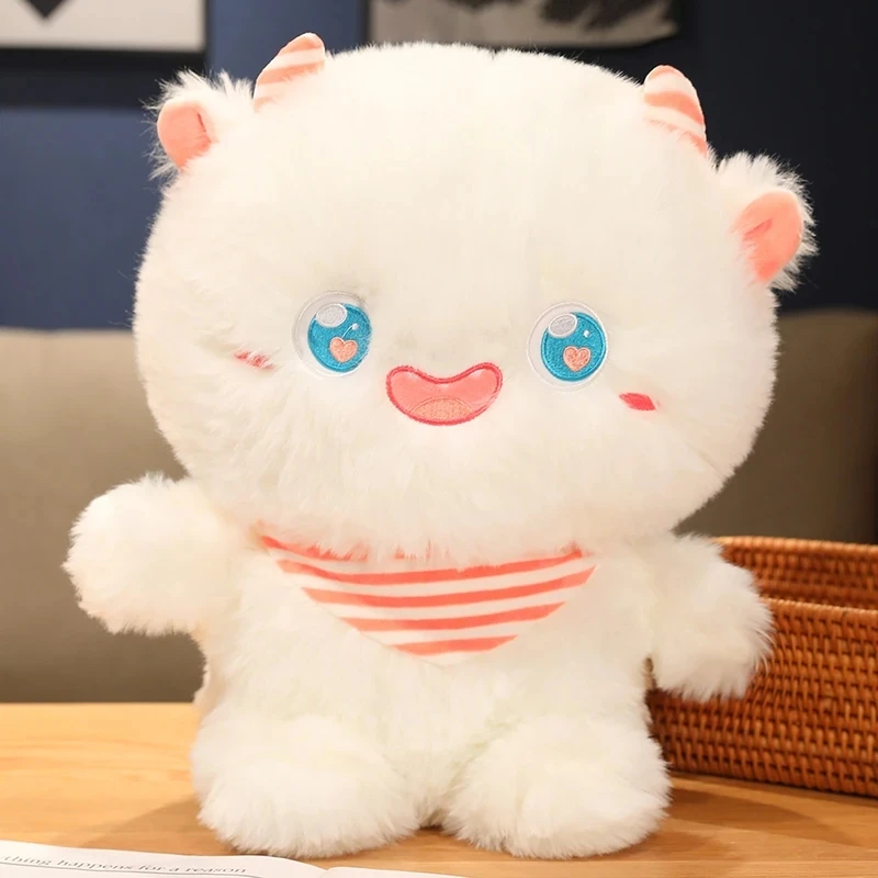 

Huggable Funny Bib Monster Doll Plush Toy Stuffed Cartoon Kawaii Purple Grey White Plushie Peluche Boys Girls Birthday Present