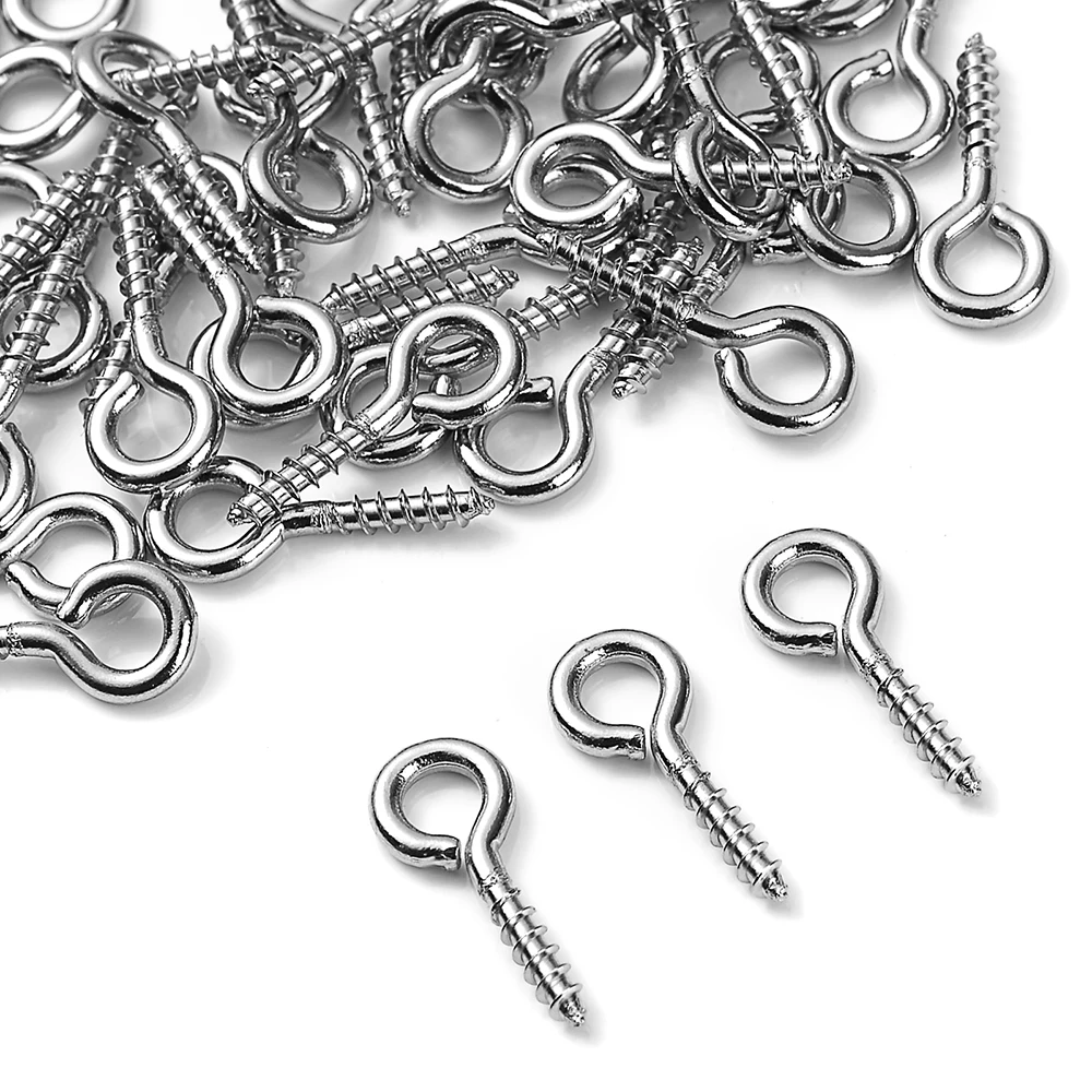 50 шт. маленькие крошечные мини-штифты крючки петли винтовые застежки с резьбой