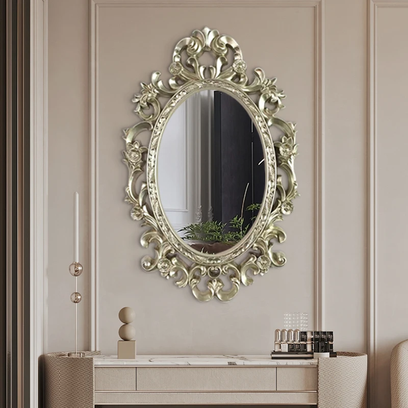 

Vintage Aesthetic Mirror Wall Modern Makeup Bedroom Large Cosmetic Mirror Irregular Craft Espelho De Mesa Decoration Home