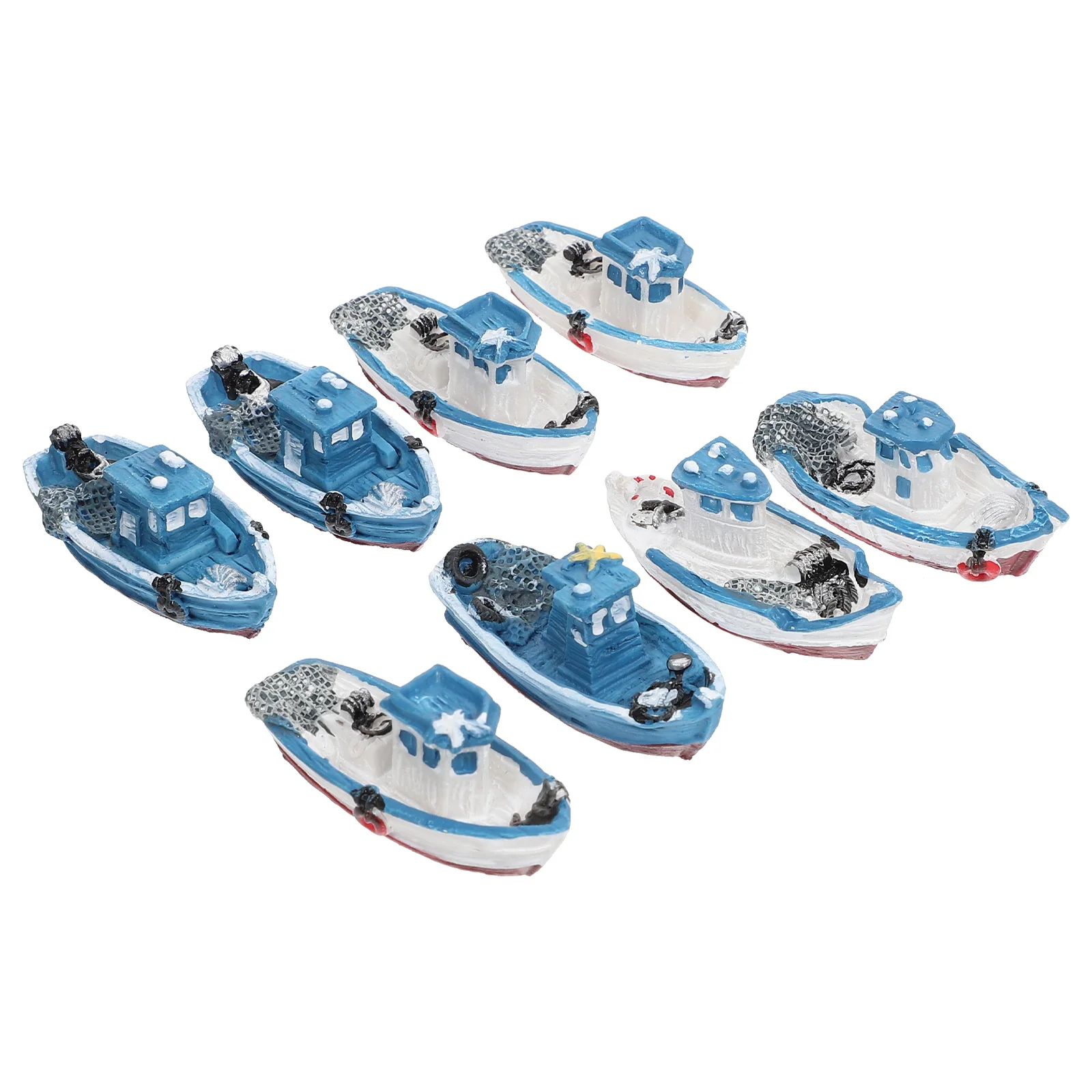 

8 шт. декоративные модели яхт, искусственные домашние лодки, аквариумные Ландшафтные декорации