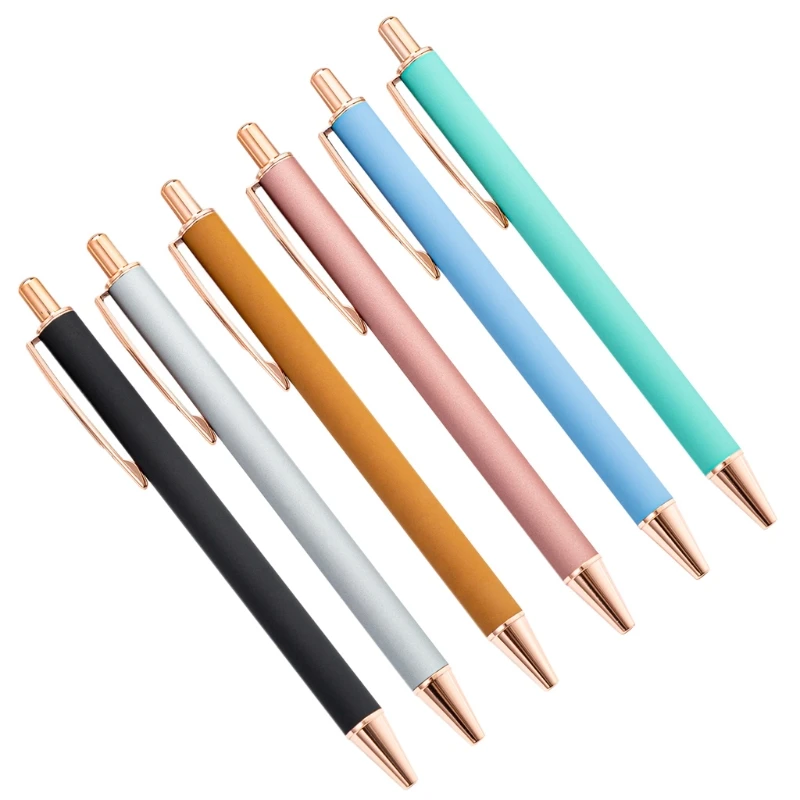 

Retractable Ballpoint Pen Bullet Nib Metal Pen Clip Business Signing Pen Metal Signature Pen for School Office Drop Shipping