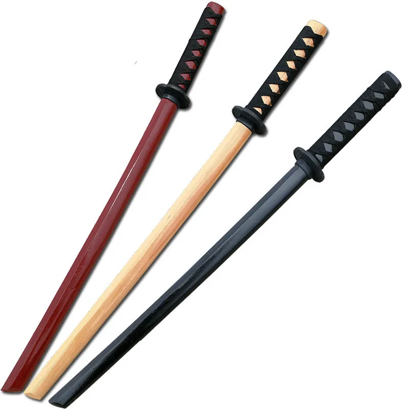

60 Cm Wood Stick Knife Toy Katana Sword Cosplay Props Personal Collecting Handicraft Children's Sword Toy Aikido Demon Slayer