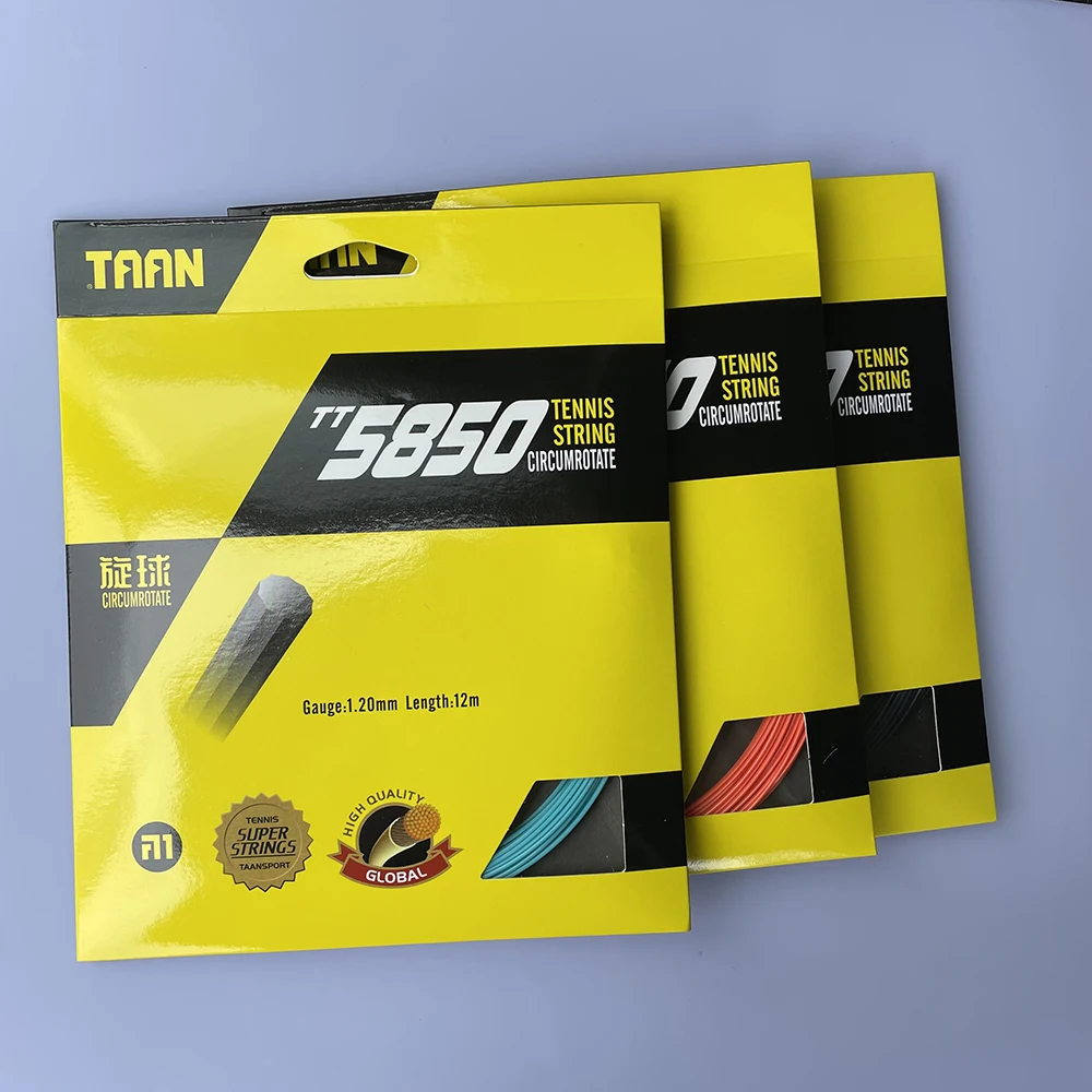 

1pcs TAAN TT5850 1.2mm Decagon Polyester Tennis String Ten-Angels Tennis String 12m Power Control spin Strings