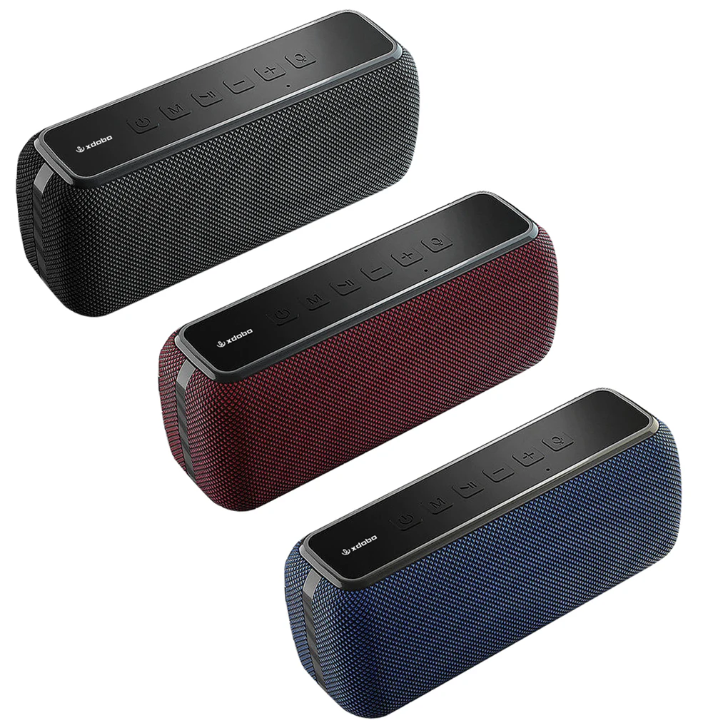 

XDOBO Bluetooth 5 0 Speaker Type-c Rechargeable Sound Box Waterproof 60W 3D Stereo Sound Speaker Black Red