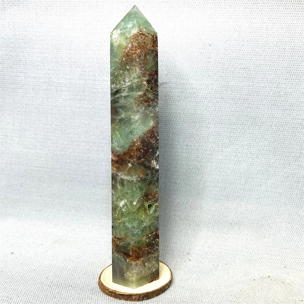Натуральная красная слюда флюоритовая башня обелиск комната духовное украшение