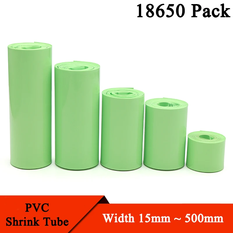 

1 Meter 18650 Lipo Battery PVC Heat Shrink Tube Pack 15mm ~ 500mm Width Insulated Film Wrap lithium Case Cable Sleeve Blue