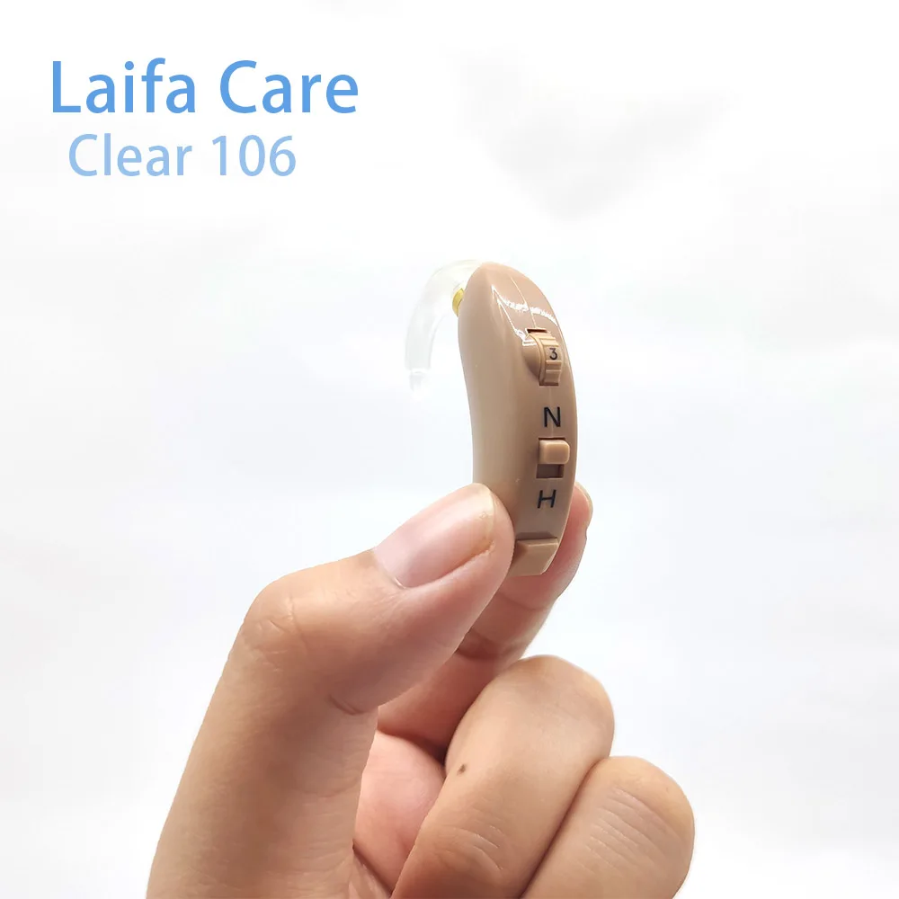 Недорогой аналоговый слуховой аппарат Laifa Clear 106H, BTE PSAPs средней мощности, оригинальный доступный персональный звуковой усилитель для глухих людей