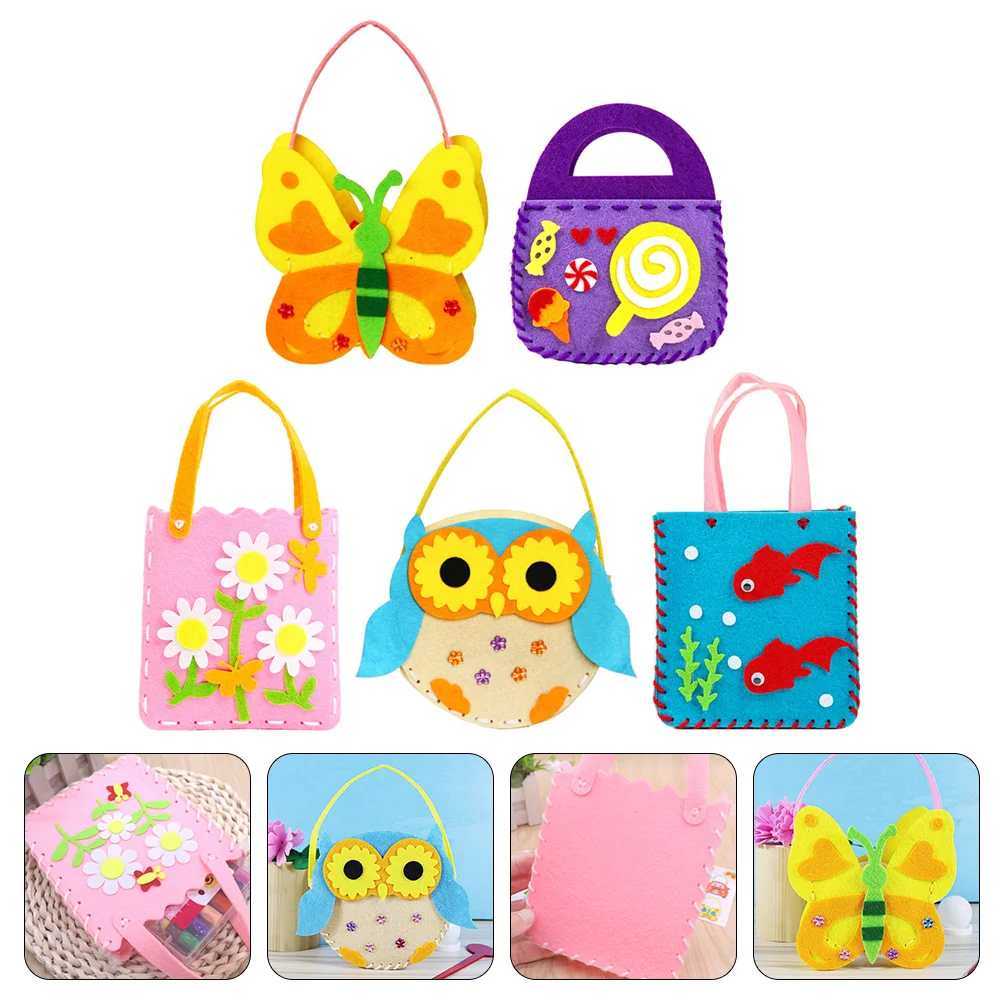 

Sewing Kids Kit Bags Bag Felt Animal Woven Non Crafts Diymaterial Handbag First Supplies Purses Own Your Sew Purse Candy