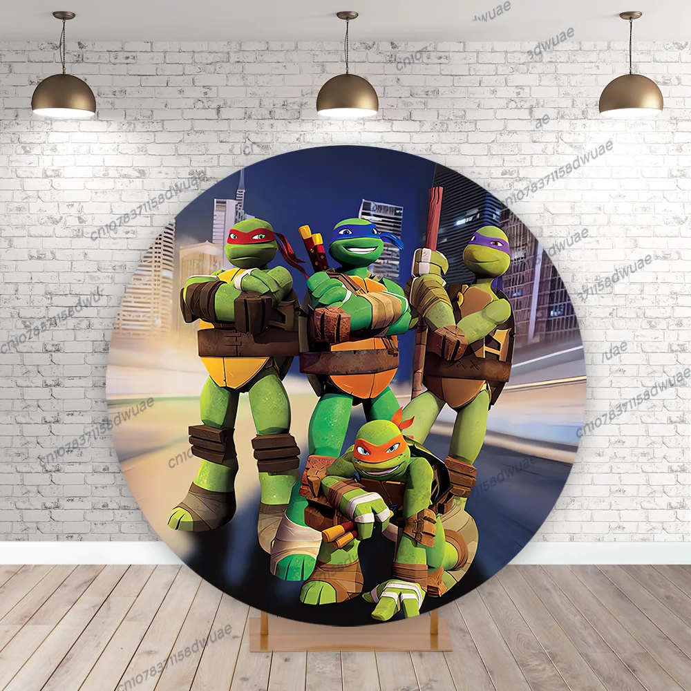 Фон для фотосъемки с изображением черепашек-ниндзя