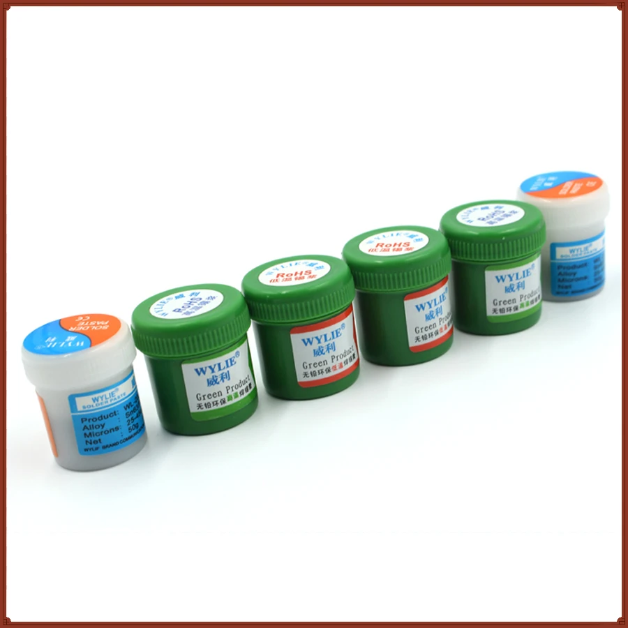 

WYLIE Lead-free solder paste for Mobile phone planting tin 138 183 260 Motherboard PCB repair degrees